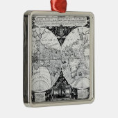 Weltkarte Silbernes Ornament (Rechts)