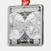 Weltkarte Silbernes Ornament (Links)