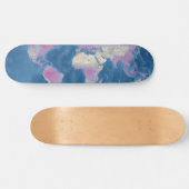 Weltkarte Skateboard (Horizontal)