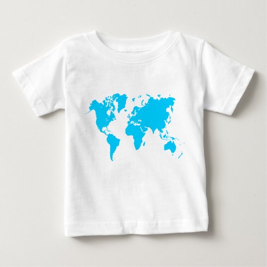 Weltkarte - Sky Blue Baby T-shirt (Vorderseite)