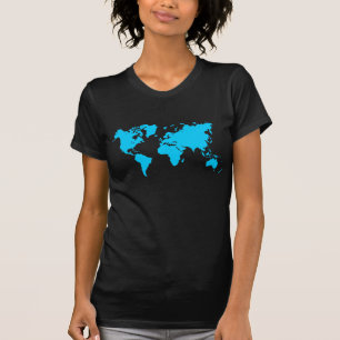 Weltkarte - Sky Blue T-Shirt