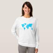 Weltkarte - Sky Blue T-Shirt (Vorne ganz)