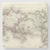 Weltkarte Steinuntersetzer (Vorderseite)