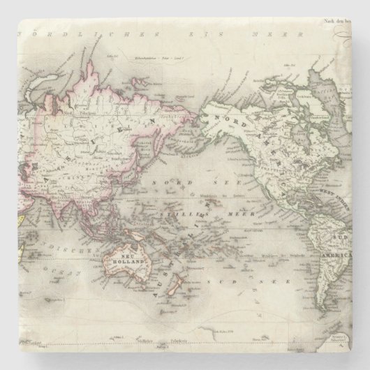 Weltkarte Steinuntersetzer (Vorderseite)