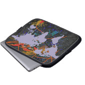 Weltkarte, Stil des Pops Laptopschutzhülle (Vorne Knopf)