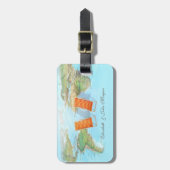 Weltkarte, Stühle Gepäckanhänger (Vorderseite vertikal)