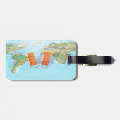 Weltkarte, Stühle Gepäckanhänger (Rückseite horizontal)
