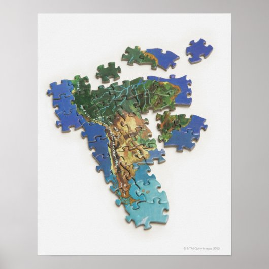 Weltkarte, Südamerika 2 Poster (Vorne)