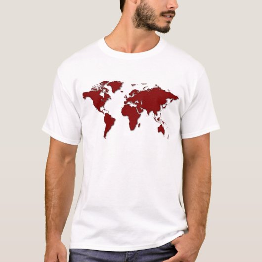 Weltkarte T-Shirt (Vorderseite)
