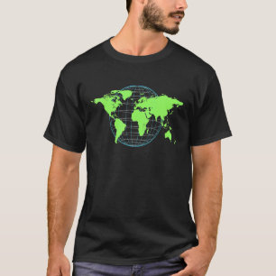 Weltkarte T-Shirt für Frauen und Männer Geografie