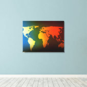 Weltkarte Tag und Nacht Leinwanddruck (Insitu (Holzboden))