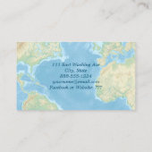 Weltkarte Terminkarte (Rückseite)