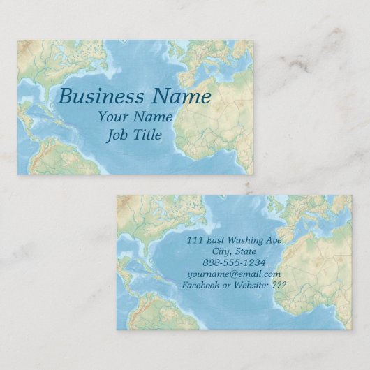 Weltkarte Terminkarte (Vorne/Hinten)