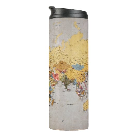 Weltkarte Thermosbecher (Nach rechts gedreht)