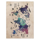 Weltkarte-Tischdecke Tischdecke (Vorderseite)