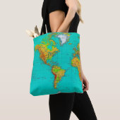 Weltkarte - Tote Beutel Tasche (Von Nahem)