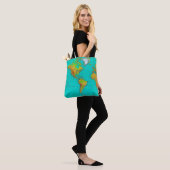 Weltkarte - Tote Beutel Tasche (Am Model)