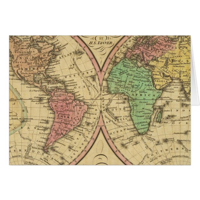 Weltkarte über die globale Zukunft (Vorderseite (Horizontal))