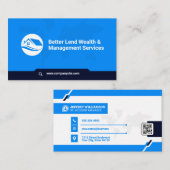 Weltkarte | Unternehmen | QR Code Business Card Visitenkarte (Vorne/Hinten)