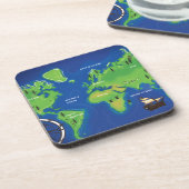 Weltkarte Untersetzer (Linke Seite)