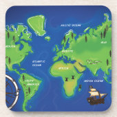 Weltkarte Untersetzer (Vorderseite)