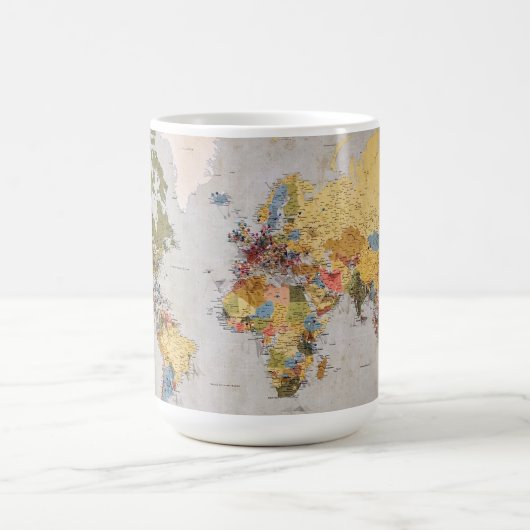 Weltkarte Verwandlungstasse (Zentrum)