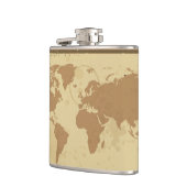 Weltkarte Vinyl Wrapped Flask Flachmann (Links)
