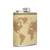 Weltkarte Vinyl Wrapped Flask Flachmann (Rechts)