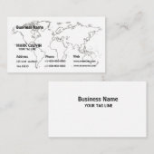 Weltkarte-Visitenkarte Desgin Visitenkarte (Vorne/Hinten)