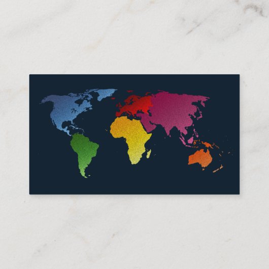 Weltkarte-Visitenkarte Visitenkarte (Rückseite)