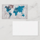 Weltkarte Visitenkarten Visitenkarte (Vorne/Hinten)