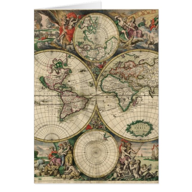 Weltkarte von 1689 (Vorne)