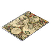 Weltkarte von 1689 Geschenken Notizblock (Linke Seite)