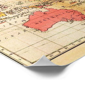 Weltkarte von 1918 für Empire und Handel Poster (Ecke)