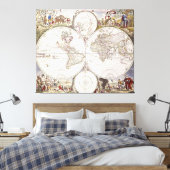 Weltkarte von Atlas Maior Leinwanddruck (Insitu (Schlafzimmer))