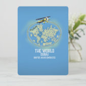 Weltkarte von Dubai, Vereinigte Arabische Emirate (Stehend Vorderseite)