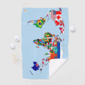 Weltkarte von Flags Golf Handtuch (Insitu)
