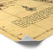 Weltkarte von Herman Moll (1719) Poster (Ecke)