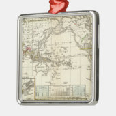 Weltkarte von Krankheiten Silbernes Ornament (Links)