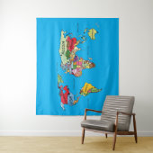 Weltkarte Wandteppich (Beispiel)