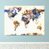 Weltkarte Wasserfarbe Leinwanddruck (Insitu (Holzboden))