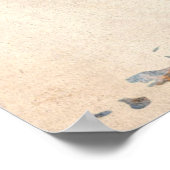 Weltkarte Wasserfarbe Poster (Ecke)