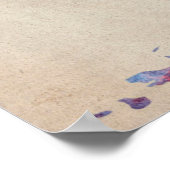 Weltkarte Wasserfarbe Poster (Ecke)