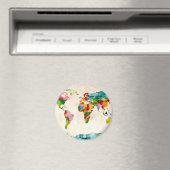 Weltkarte Wasserfarben Magnet (In Situ (Geschirrspüler))