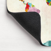 Weltkarte Wasserfarben Mousepad (Ecke)