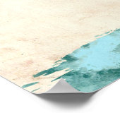 Weltkarte Wasserfarben Poster (Ecke)