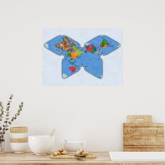 Weltkarte Waterman Poster (Küche)