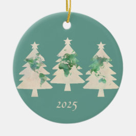 Weltkarte Weihnachtsbaumen - Ornament