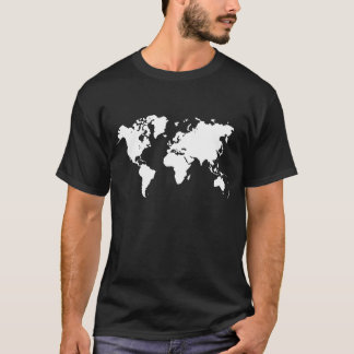 Weltkarte - Weiß T-Shirt