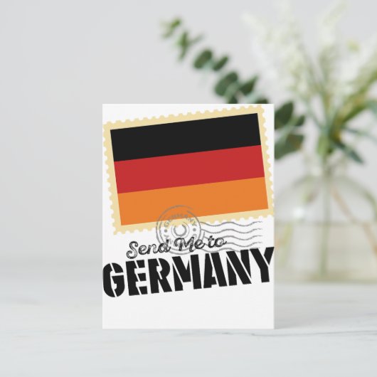 Weltkarte Wellcoda Classic Deutschland Flag Postkarte (Stehend Vorderseite)